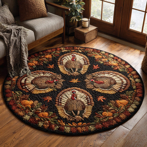 Feathered Glory Quilted Round Mat NCU0DV1052