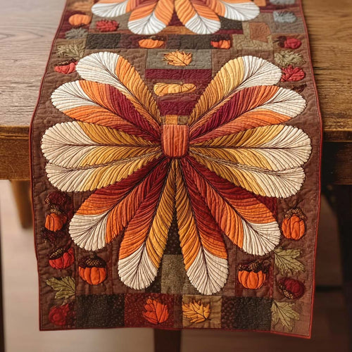 Feathered Harvest Star Quilted Table Runner NCU0NXD515
