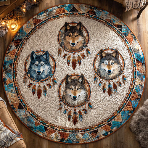 Feathered Pack Quilted Round Mat NCU0NTV721