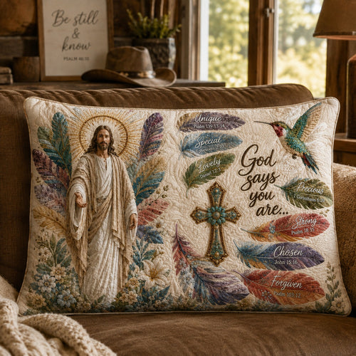Feathers Of Grace Quilted Bedding Pillow Case NCU0PTT3359