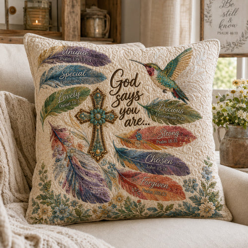 Feathers Of Grace Quilted Pillow Case NCU0PTT3359