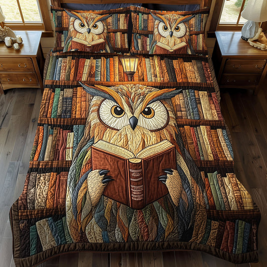 Feathers and Fiction 3-Piece Quilted Bedding Set NCU0DK1352