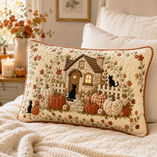 Feline Autumn Quilted Bedding Pillow Case NCU0NTD2125