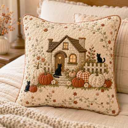 Feline Autumn Quilted Pillow Case NCU0NTD2125