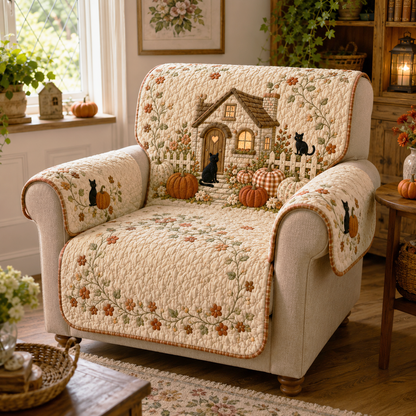 Feline Autumn Quilted Sofa Cover NCU0NTD2125