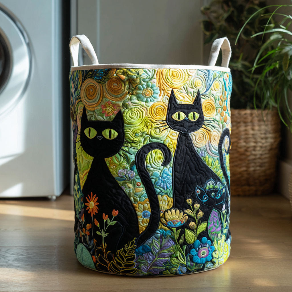 Feline Fiesta Quilted Laundry Basket NCU0PTT1168