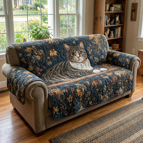 Feline Friend Forever Quilted Sofa Cover NCU0PTT2986