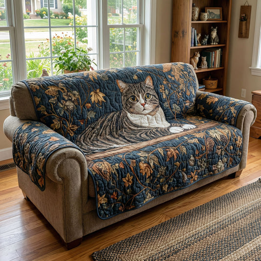 Feline Friend Forever Quilted Sofa Cover NCU0PTT2986