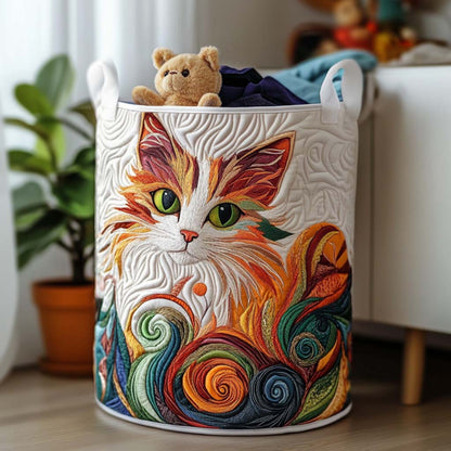 Feline Fun Quilted Laundry Basket NCU0NNT1329