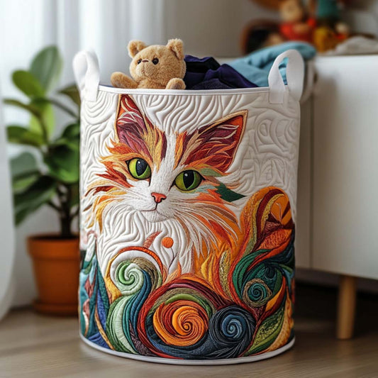 Feline Fun Quilted Laundry Basket NCU0NNT1329