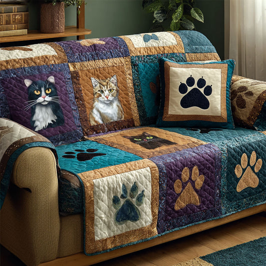 Feline Haven Quilted Sofa Cover NCU0NNT2853