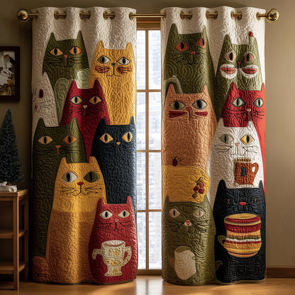Feline Mosaic Dreams Quilted Curtains NCU0TH3810