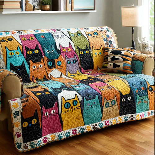 Feline Patch Quilted Sofa Cover NCU0NNT2855