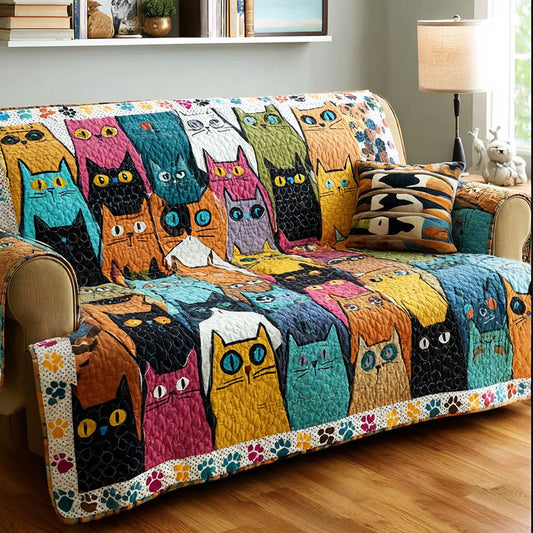 Feline Patch Quilted Sofa Cover NCU0NNT2855
