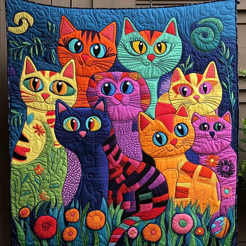 Feline Whispers Quilted Blanket NCU0DK1246