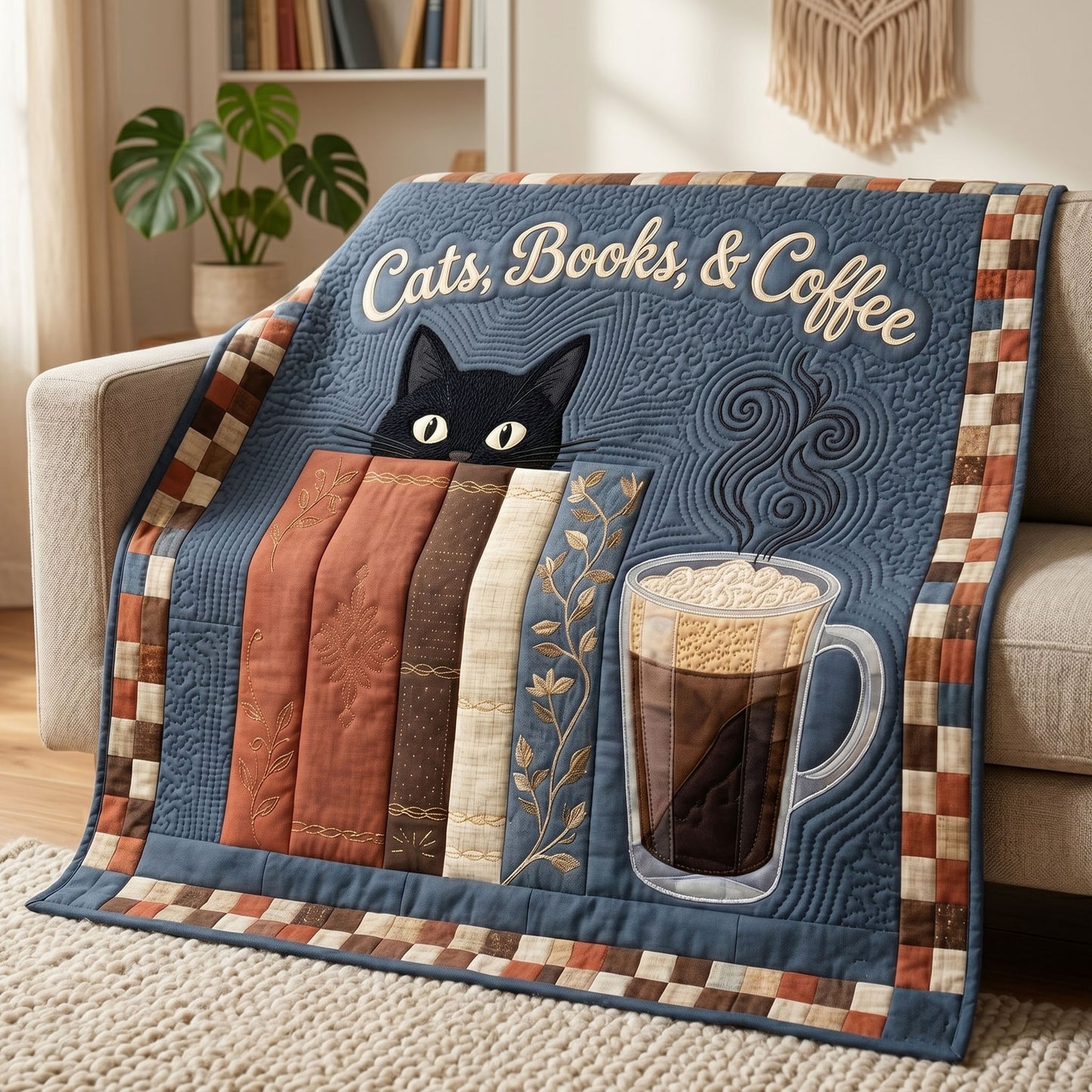 Feline Wisdom Quilted Blanket NCU0NNT3191