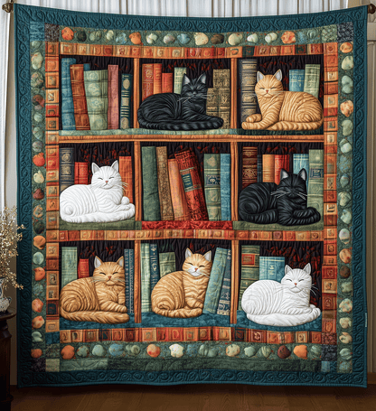 Feline and Fiction Quilted Blanket NCU0TH1816