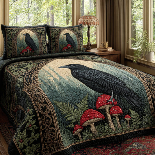 Fern Crow 3-Piece Quilted Bedding Set NCU0PVL906