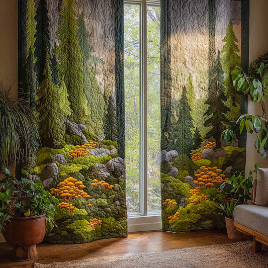 Fern Glade Quilted Curtains NCU0NXD1287