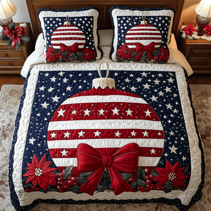 Festive Freedom 3-Piece Quilted Bedding Set NCU0TH2170