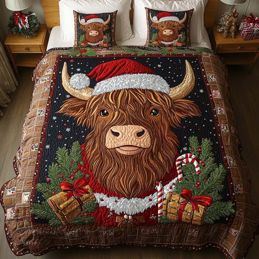 Festive Joy 3-Piece Quilted Bedding Set NCU0NNT111