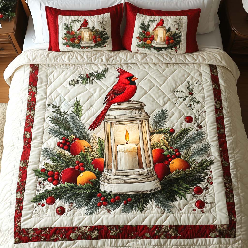 Festive Lantern 3-Piece Quilted Bedding Set NCU0NNT059