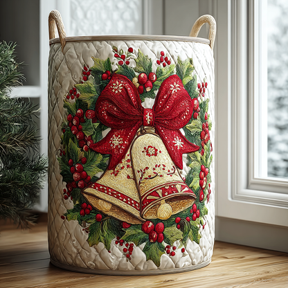 Festive Bell Quilted Laundry Basket NCU0DDK1176