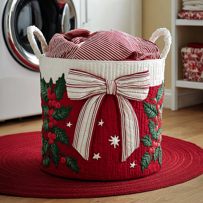 Festive Bloom Quilted Laundry Basket NCU0DDK1975