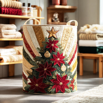 Festive Bloom Starburst Quilted Laundry Basket NCU0NTV118