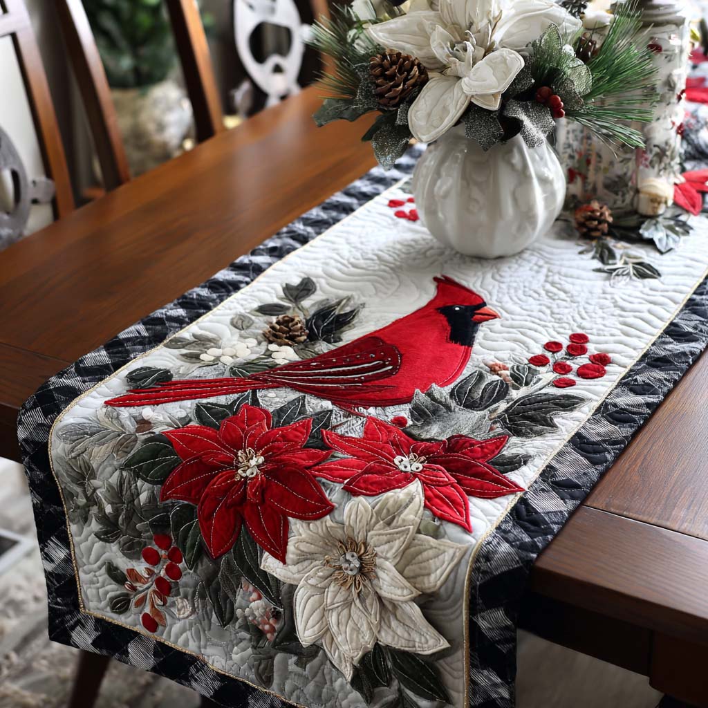 Festive Blooms Quilted Table Runner NCU0NNT1768