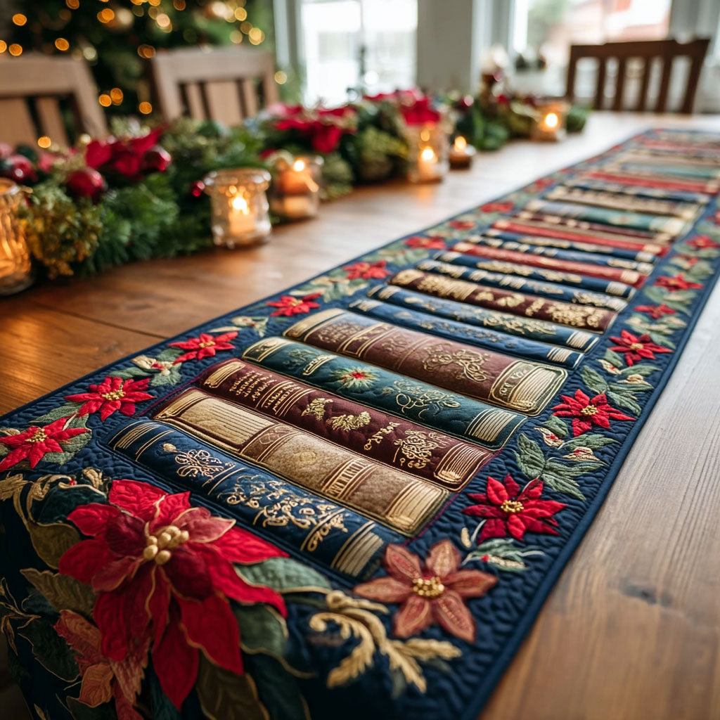 Festive Booktrail Quilted Table Runner NCU0NTV805