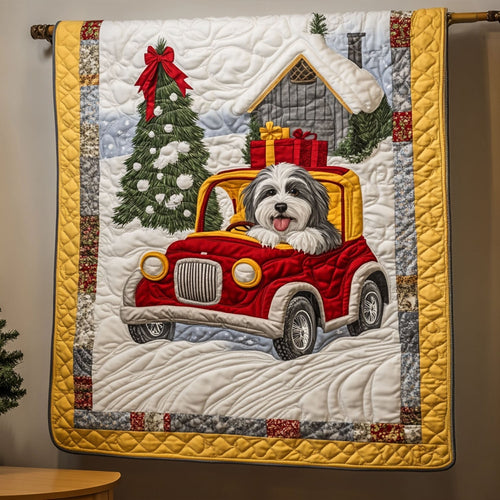 Festive Canine Charm Quilted Blanket NCU0PT2170