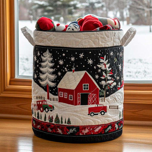 Festive Cheer Quilted Laundry Basket NCU0NNT1560