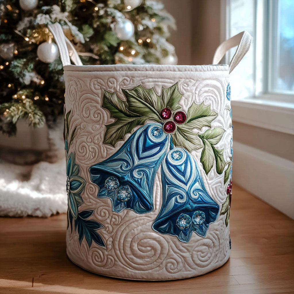 Festive Chimes Quilted Laundry Basket NCU0PTT1335