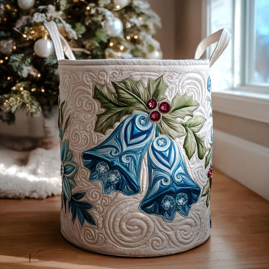 Festive Chimes Quilted Laundry Basket NCU0PTT1335