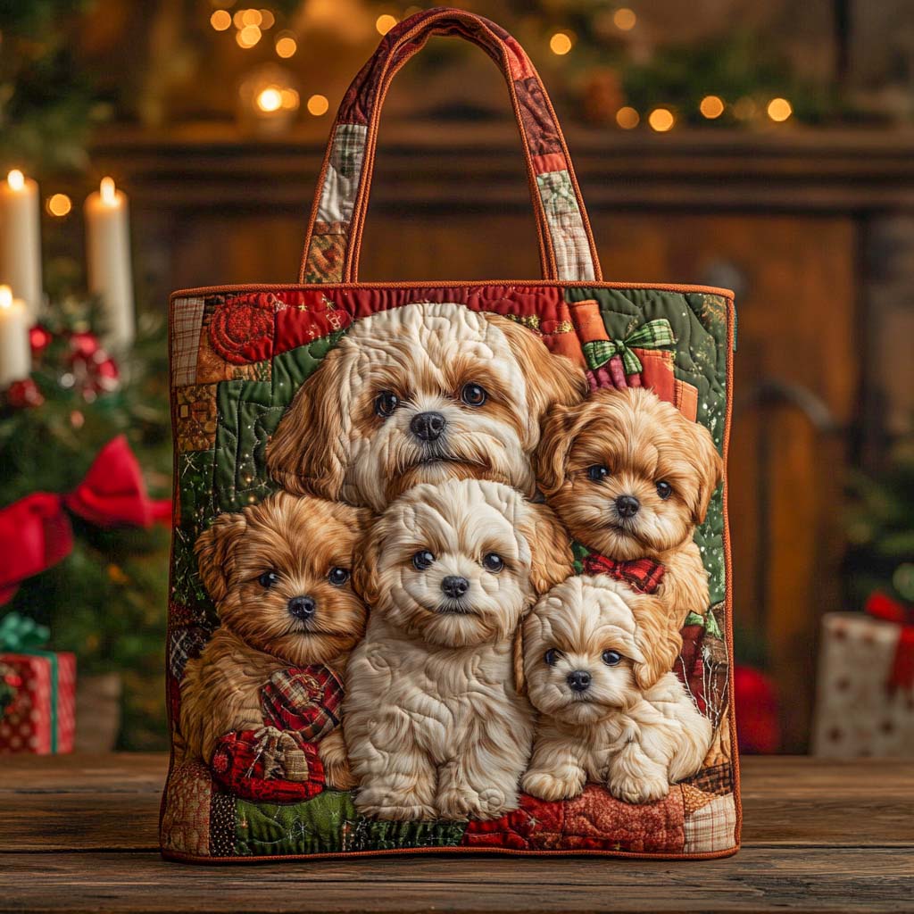 Festive Family Quilted Tote Bag NCU0NXD717
