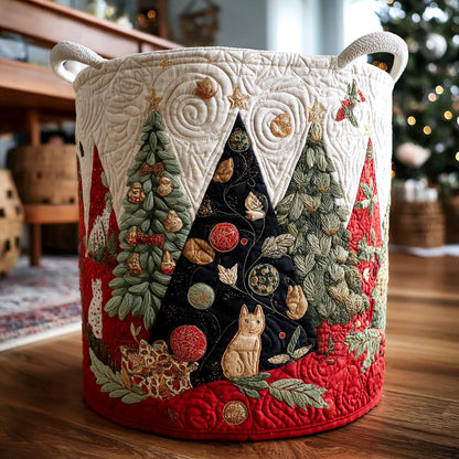Festive Felines Quilted Laundry Basket NCU0PTT1923