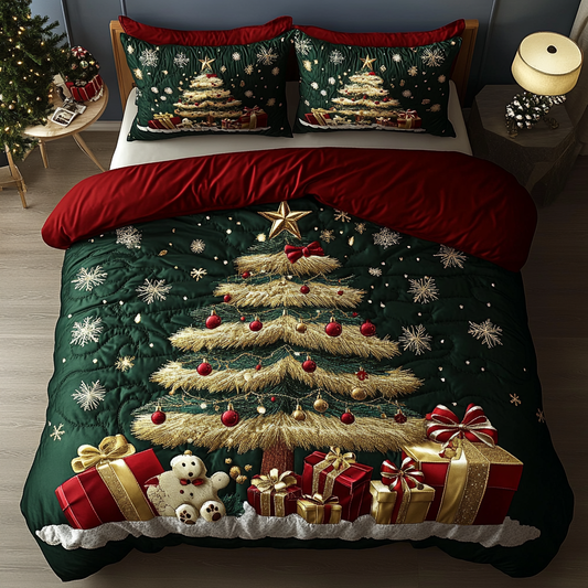 Festive Fir Magic 3-Piece Quilted Bedding Set NCU0DDK059