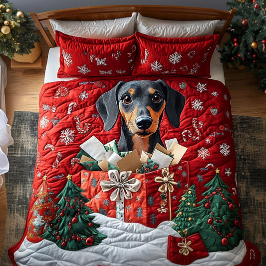 Festive Frankie 3-Piece Quilted Bedding Set NCU0PTT1452