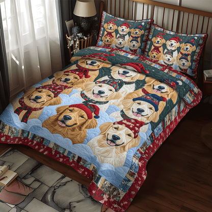 Festive Furry Friends 3-Piece Quilted Bedding Set NCU0TH1626