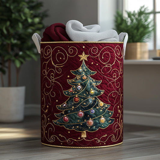 Festive Glow Quilted Laundry Basket NCU0DV829