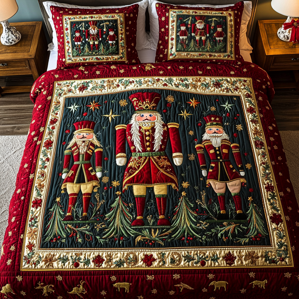 Festive Guard 3-Piece Quilted Bedding Set NCU0VH866