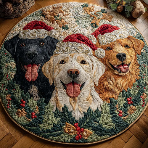 Festive Harmony Quilted Round Mat NCU0DQQ030