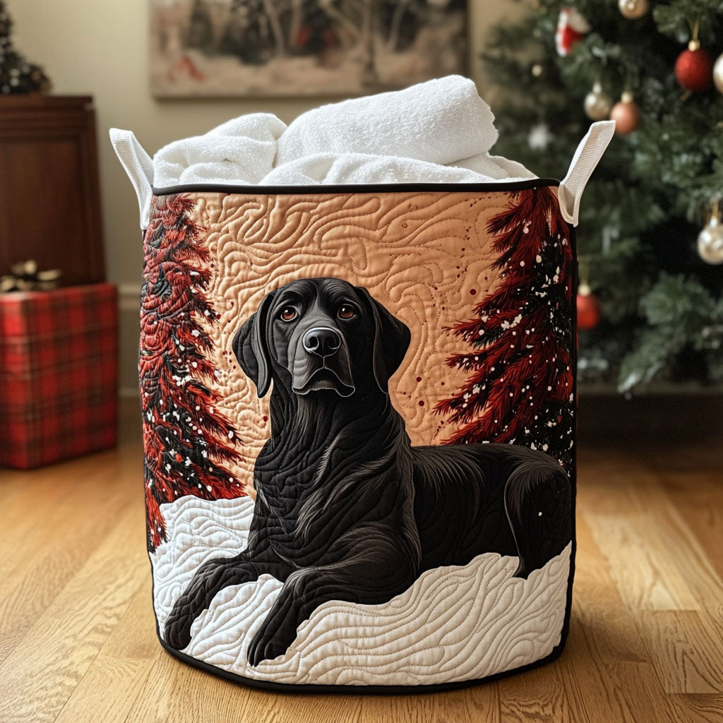 Festive Lab Quilted Laundry Basket NCU0PTT1440