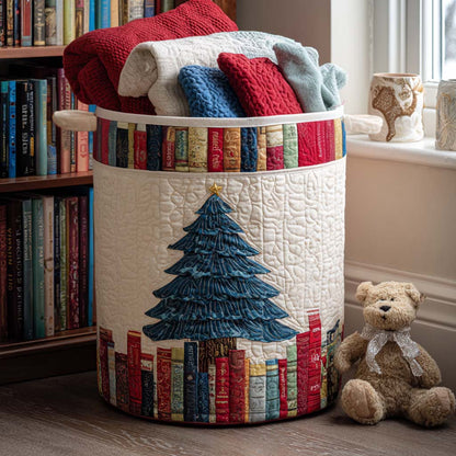 Festive Library Quilted Laundry Basket NCU0NNT1669