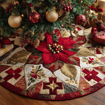 Festive Lights Christmas Quilted Tree Skirt NCU0NNT2496