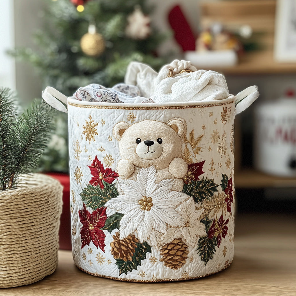 Festive Magic Quilted Laundry Basket NCU0DV890