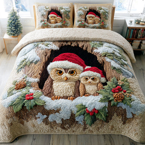 Festive Night Watcher 3-Piece Quilted Bedding Set NCU0NTD649