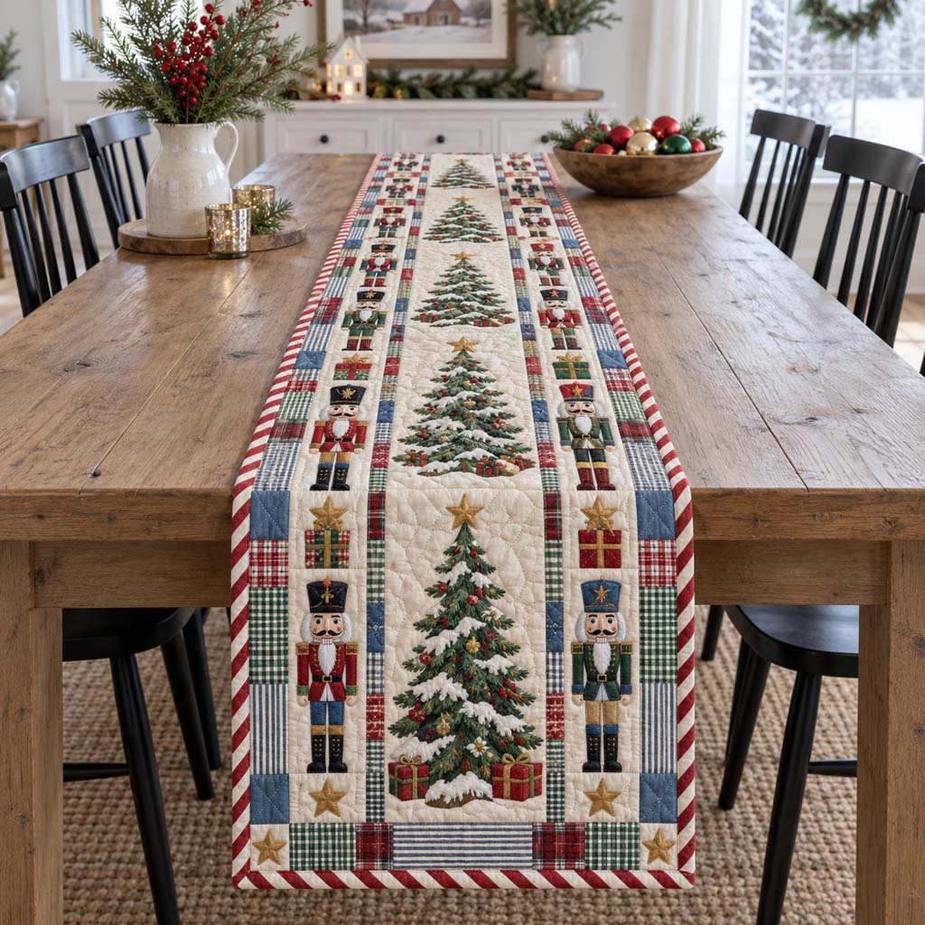 Festive Nutcracker Quilted Table Runner NCU0HNH1303