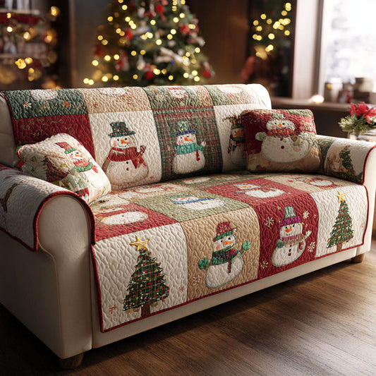 Festive Patchwork Quilted Sofa Cover NCU0TV831